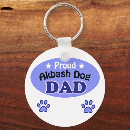 Proud Akbash Dog Dad Sleutelhanger (Voorkant)