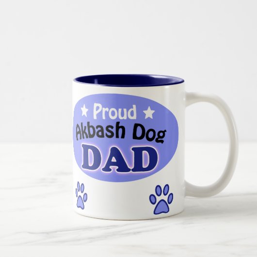 Proud Akbash Dog Dad Tweekleurige Koffiemok (Rechts)