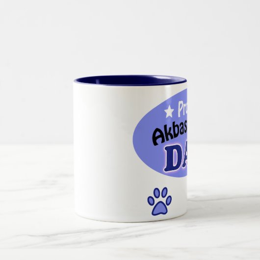 Proud Akbash Dog Dad Tweekleurige Koffiemok (Center)