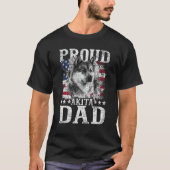 Proud Akita Dad - Patriottische Vaderdag Canine Do T-shirt (Voorkant)