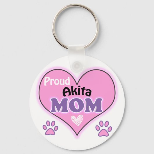 Proud Akita Mam Sleutelhanger (Voorkant)