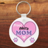 Proud Akita Mam Sleutelhanger (Voorkant)