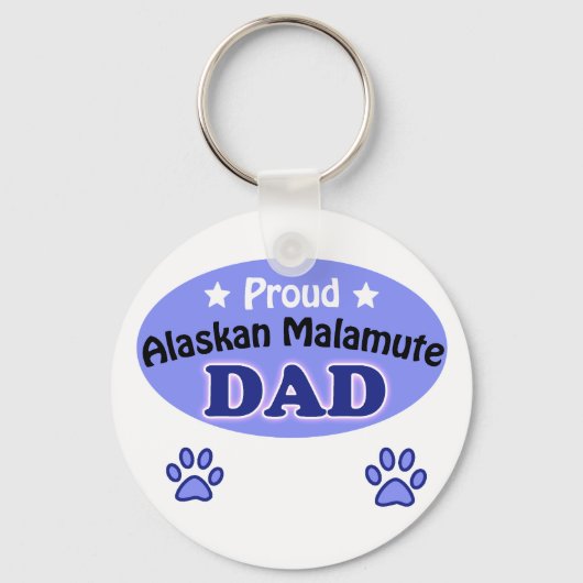 Proud Alaskan Malamute Dad Sleutelhanger (Voorkant)