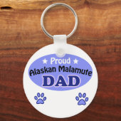 Proud Alaskan Malamute Dad Sleutelhanger (Voorkant)
