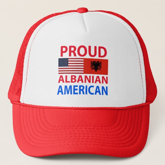 Proud Albanees-Amerikaans Trucker Pet (Voorkant)