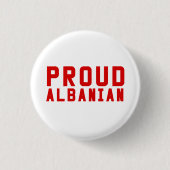 Proud Albanian Ronde Button 3,2 Cm (Voorkant)
