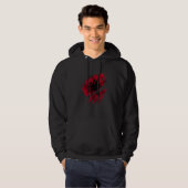 Proud Albanian Root Torn Ripped Albanian Flag Hoodie (Voorkant volledig)