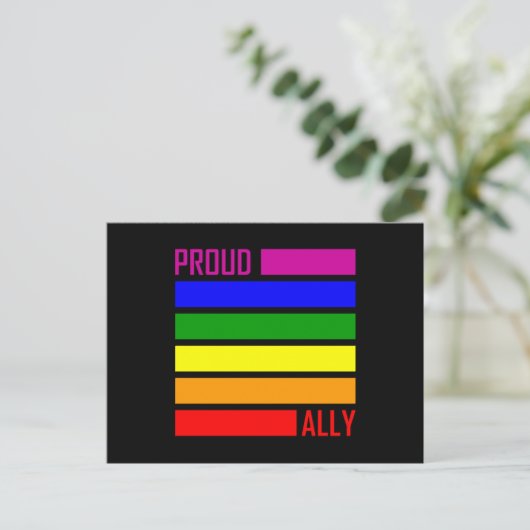 PROUD ALLEEN VLAG LGBT Pride Month LGBTQ Rainbow Briefkaart (Staand voorkant)