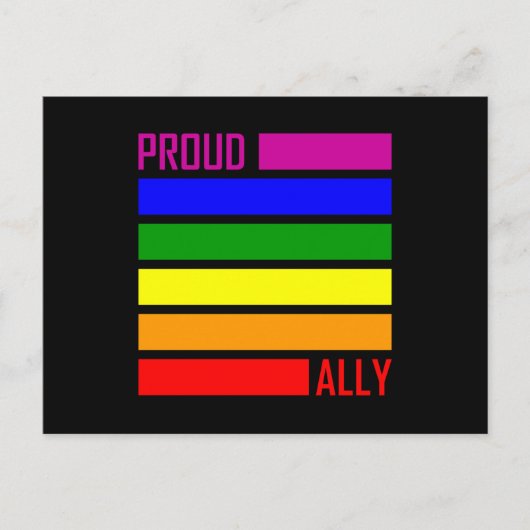 PROUD ALLEEN VLAG LGBT Pride Month LGBTQ Rainbow Briefkaart (Voorkant)
