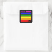 PROUD ALLEEN VLAG LGBT Pride Month LGBTQ Rainbow Vierkante Sticker (Tas)