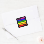 PROUD ALLEEN VLAG LGBT Pride Month LGBTQ Rainbow Vierkante Sticker (Envelop)