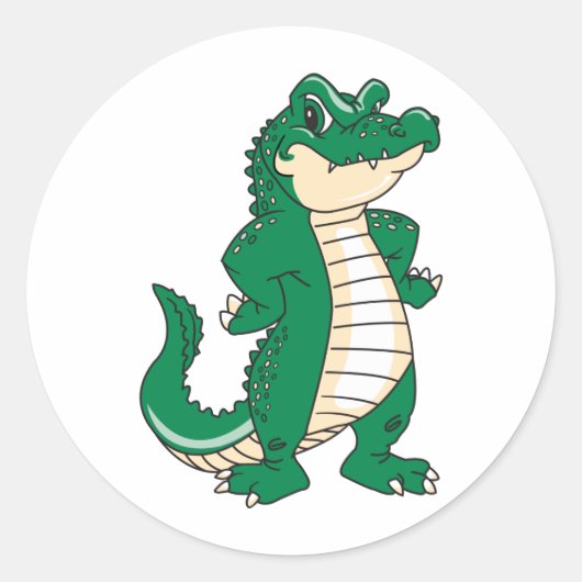 Proud Alligator Ronde Sticker (Voorkant)