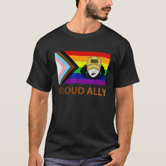 Proud Ally 1865 Juneteenth Zwart Vrouwen LGBT Rain T-shirt (Voorkant)