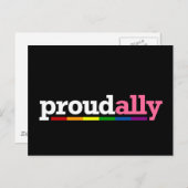 Proud Ally Black Briefkaart (Voorkant / Achterkant)