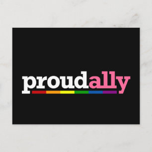 Proud Ally Black Briefkaart