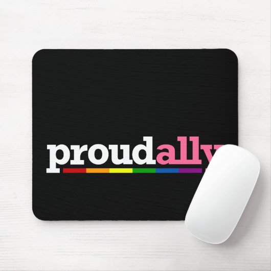 Proud Ally Black Mousepad Muismat (Met muis)
