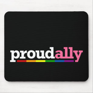 Proud Ally Black Mousepad Muismat