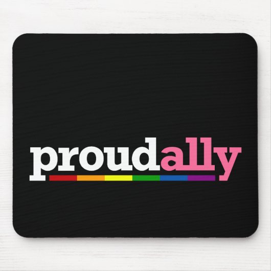 Proud Ally Black Mousepad Muismat (Voorkant)