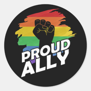Proud Ally Gay Pride LGBT Gay Lesbian Protest Ronde Sticker