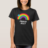 Proud Ally Lgbetq steunt lesbische bewustmakingsmi T-shirt (Voorkant)