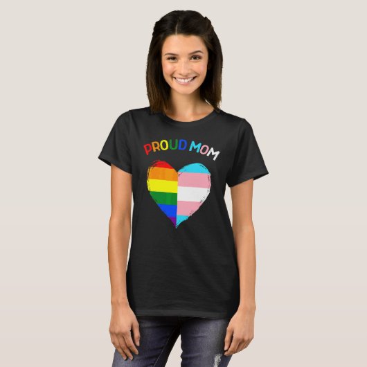 Proud Ally Lgbetq Transgender Proud Mam Proud Tran T-shirt (Voorkant volledig)
