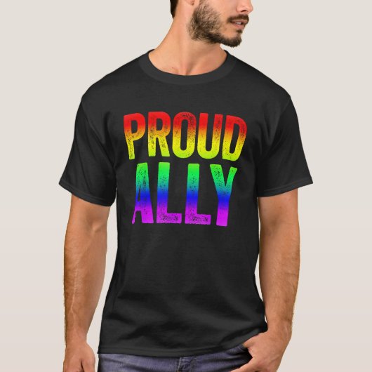 Proud Ally LGBT Pride Gift T-shirt (Voorkant)