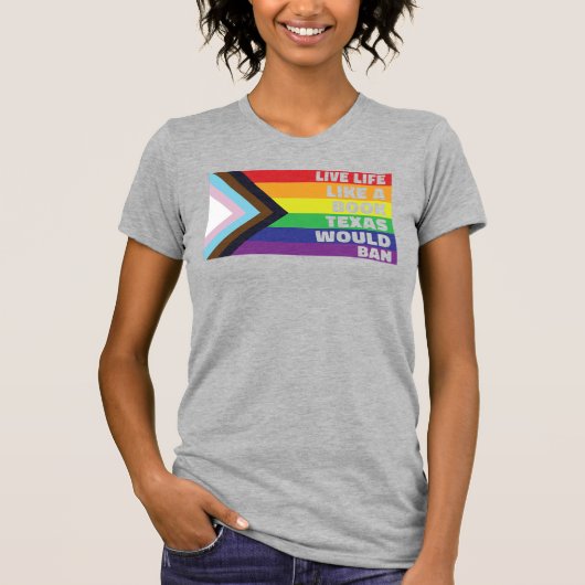 Proud Ally LGBTQ Gay Lesbisch Trans Live Like Boek T-shirt (Voorkant)