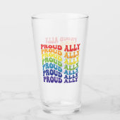 Proud Ally | LGBTQ | Gay Pride | Regenboog Glas (Voorkant)