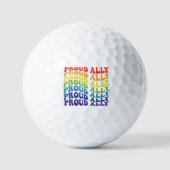 Proud Ally | LGBTQ | Gay Pride | Regenboog Golfballen (Voorkant)