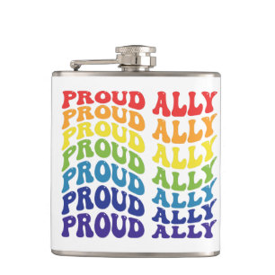 Proud Ally   LGBTQ   Gay Pride   Regenboog Heupfles