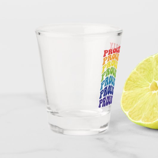 Proud Ally | LGBTQ | Gay Pride | Regenboog Shot Glas (Links)