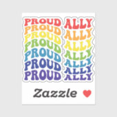 Proud Ally | LGBTQ | Gay Pride | Regenboog Sticker (Vel)