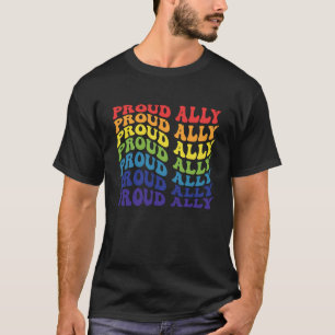 Proud Ally LGBTQ Gay Pride Regenboog T-shirt