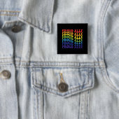Proud Ally | LGBTQ | Gay Pride | Regenboog Vierkante Button 5,1 Cm (In situ)