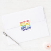 Proud Ally | LGBTQ | Gay Pride | Regenboog Vierkante Sticker (Envelop)