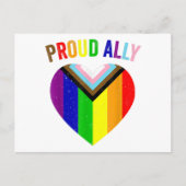 Proud Ally LGBTQAI Gay POC Transgender Pride Flag Briefkaart (Voorkant)