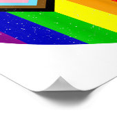 Proud Ally LGBTQAI Gay POC Transgender Pride Flag Poster (Hoek)