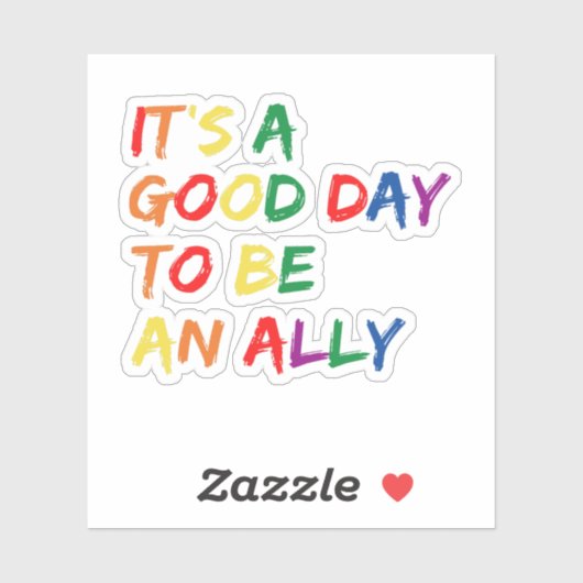 Proud Ally Pride Gay LGBT Maand Parade Gift Sticker (Vel)