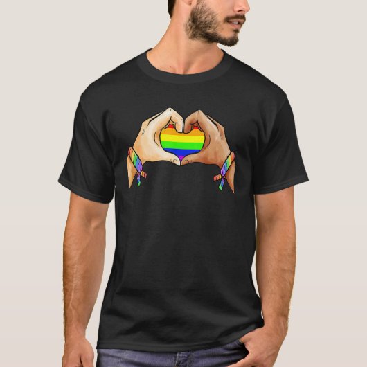 Proud Ally Pride Lgbt Transgender Flag Heart Gay L T-shirt (Voorkant)