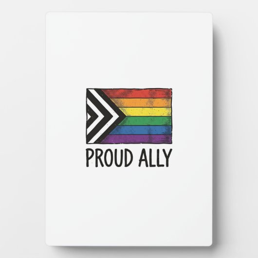 Proud Ally Pride-vlag Vector T-shirt ontwerp_1 Fotoplaat (voorkant)