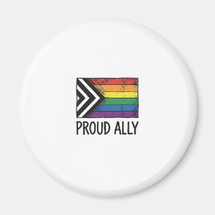 Proud Ally Pride-vlag Vector T-shirt ontwerp_1 Magneet