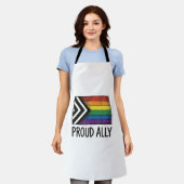 Proud Ally Pride-vlag Vector T-shirt ontwerp_1 Schort (Gedragen)