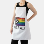 Proud Ally Pride-vlag Vector T-shirt ontwerp_1 Schort (Insitu)