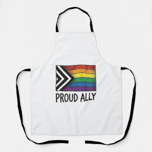 Proud Ally Pride-vlag Vector T-shirt ontwerp_1 Schort