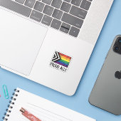 Proud Ally Pride-vlag Vector T-shirt ontwerp_1 Sticker (Laptop met iPhone)