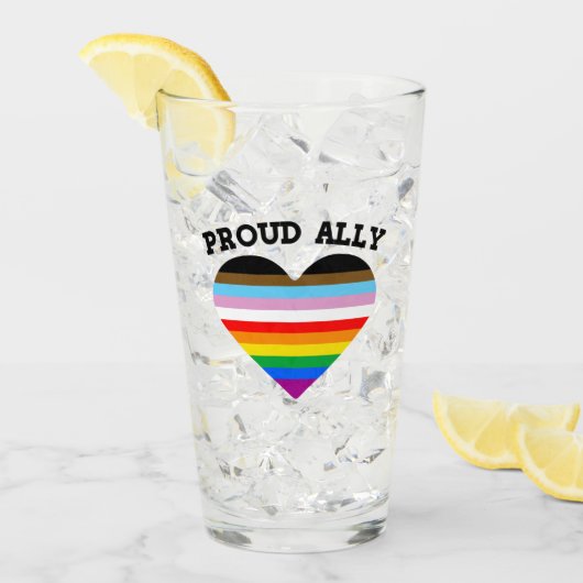 Proud Ally Progress Pride Glas (Voorkant ijs)