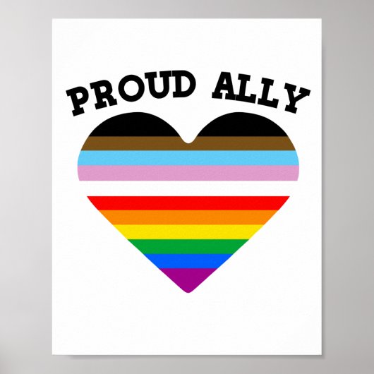 Proud Ally Progress Pride Poster (Voorkant)