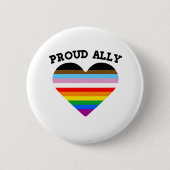Proud Ally Progress Pride Ronde Button 5,7 Cm (Voorkant)