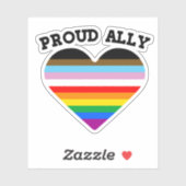 Proud Ally Progress Pride Sticker (Vel)