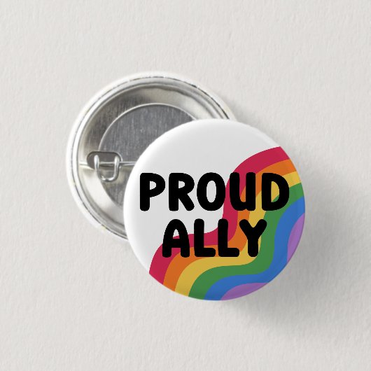 Proud Ally Rainbow Pride Month Ronde Button 3,2 Cm (Voorkant /achterkant)